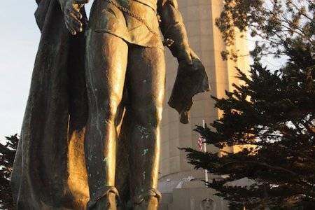 Columbus in Pioneer Park, bij Coit tower